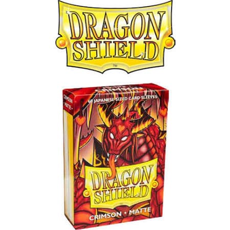 Complete Athlete Dragon Shield Japanese Card Sleeves Box - Matte Crimson, 60PK CO3301842